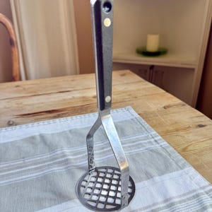 Authentic Vintage EKCO Stainless Steel Vanadium Potato Masher, Vintage Stainless Steel USA Masher