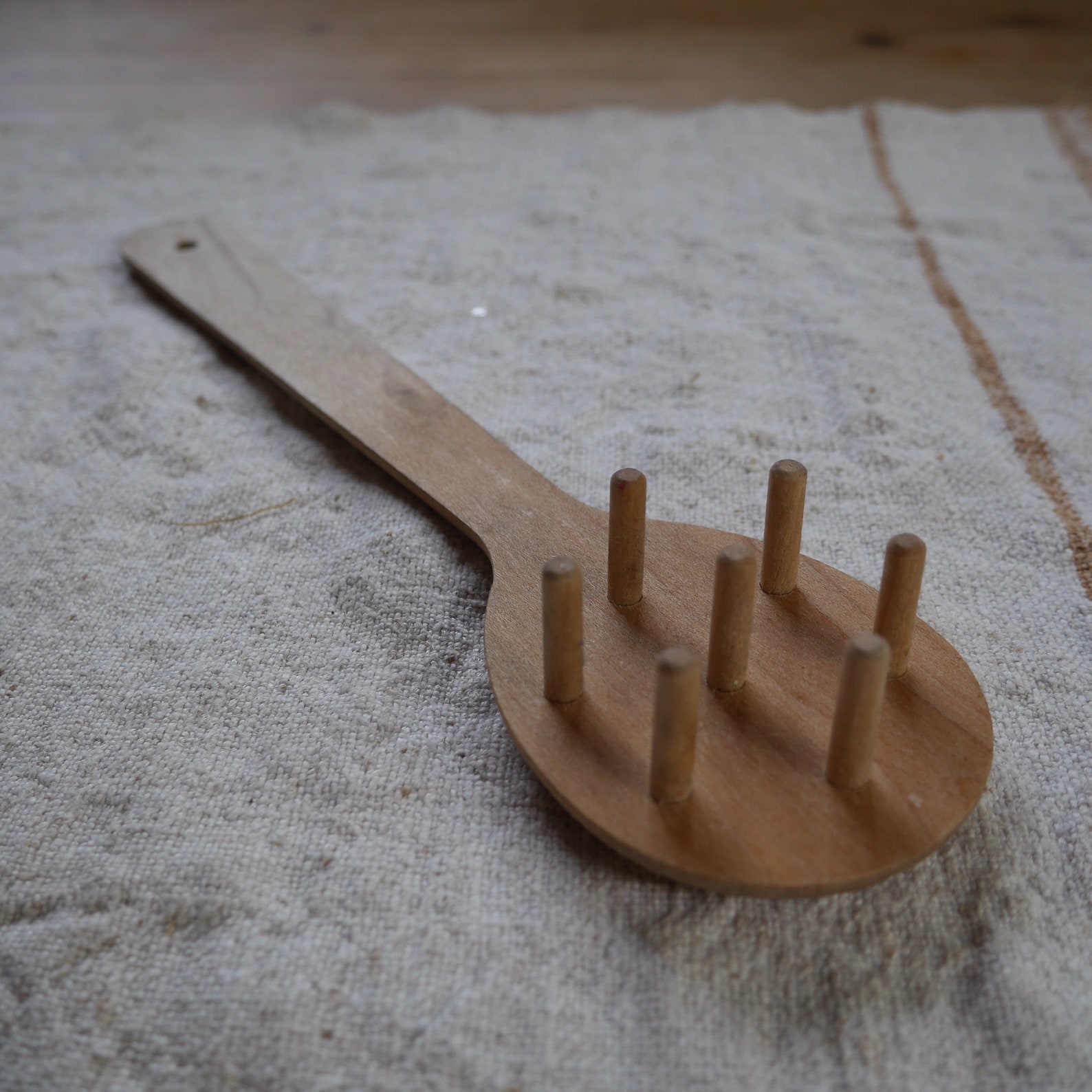Wood Pasta Fork / Vintage Wood Utensil / Wooden Pasta Server Etsy
