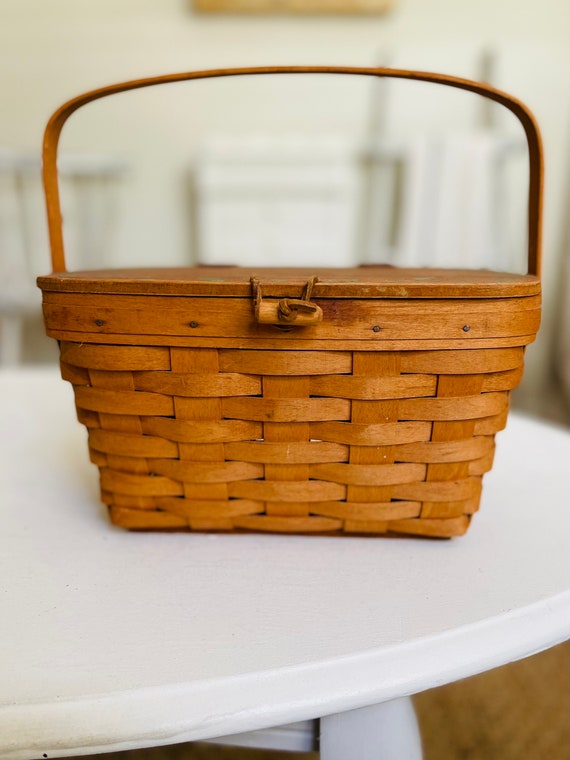 Vintage Longaberger Basketsmall Handwoven Shaker Style Basket 