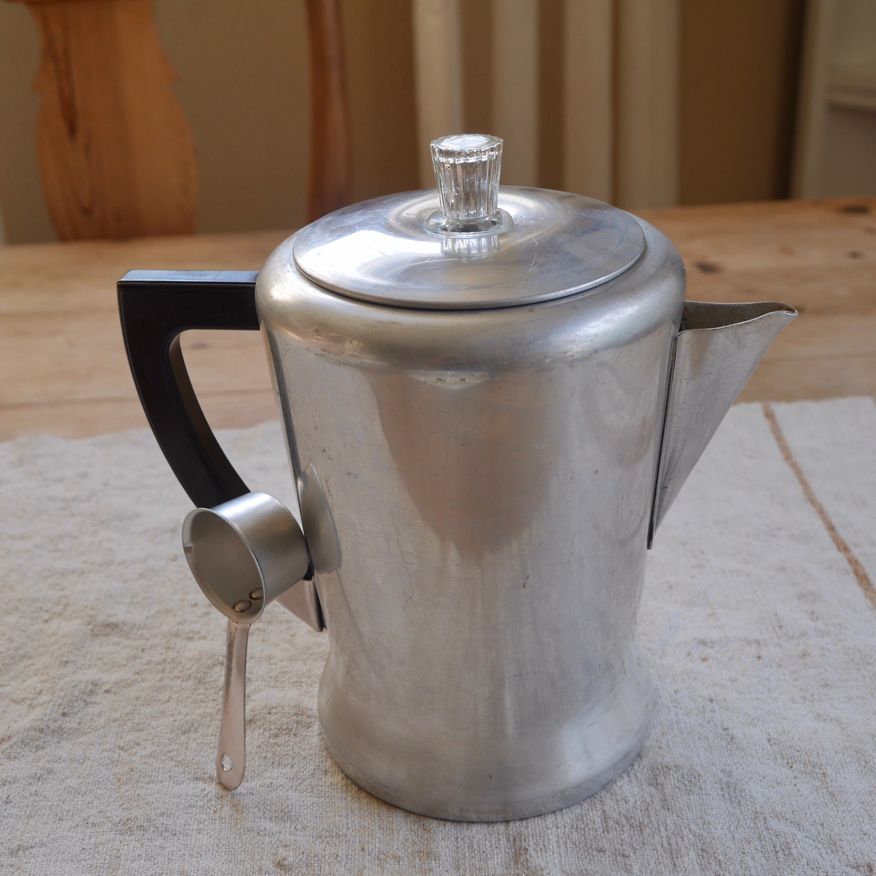 Vintage West Bend ALUMINUM 12-30 Cup Coffee Maker Percolator Model 3510E  Tested