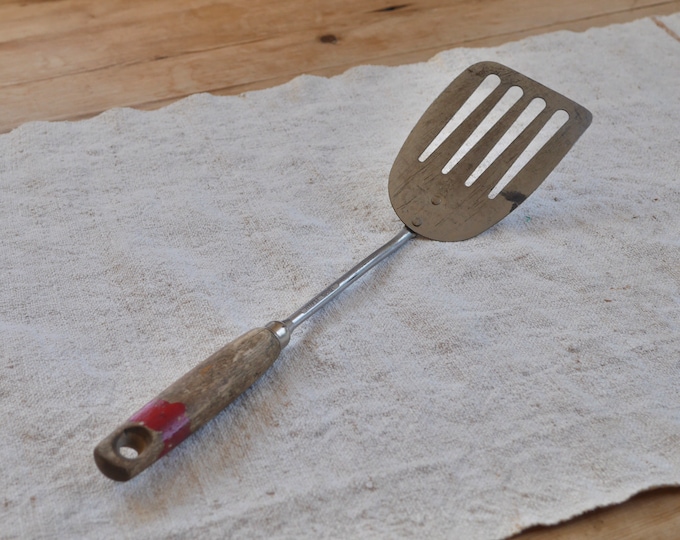 Vintage Ekco A&J Spatula Wood Handle / Vintage EKCO USA Spatula With
