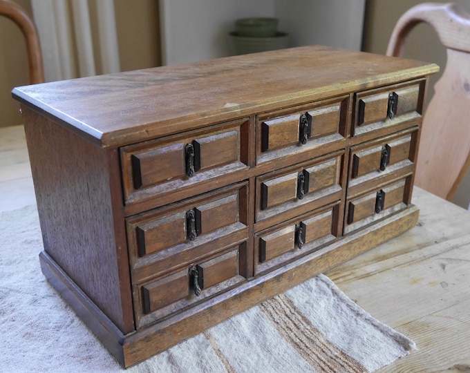 Vintage Mele Wood Chest of Drawers / Jewel Case by Mele Made in Japan