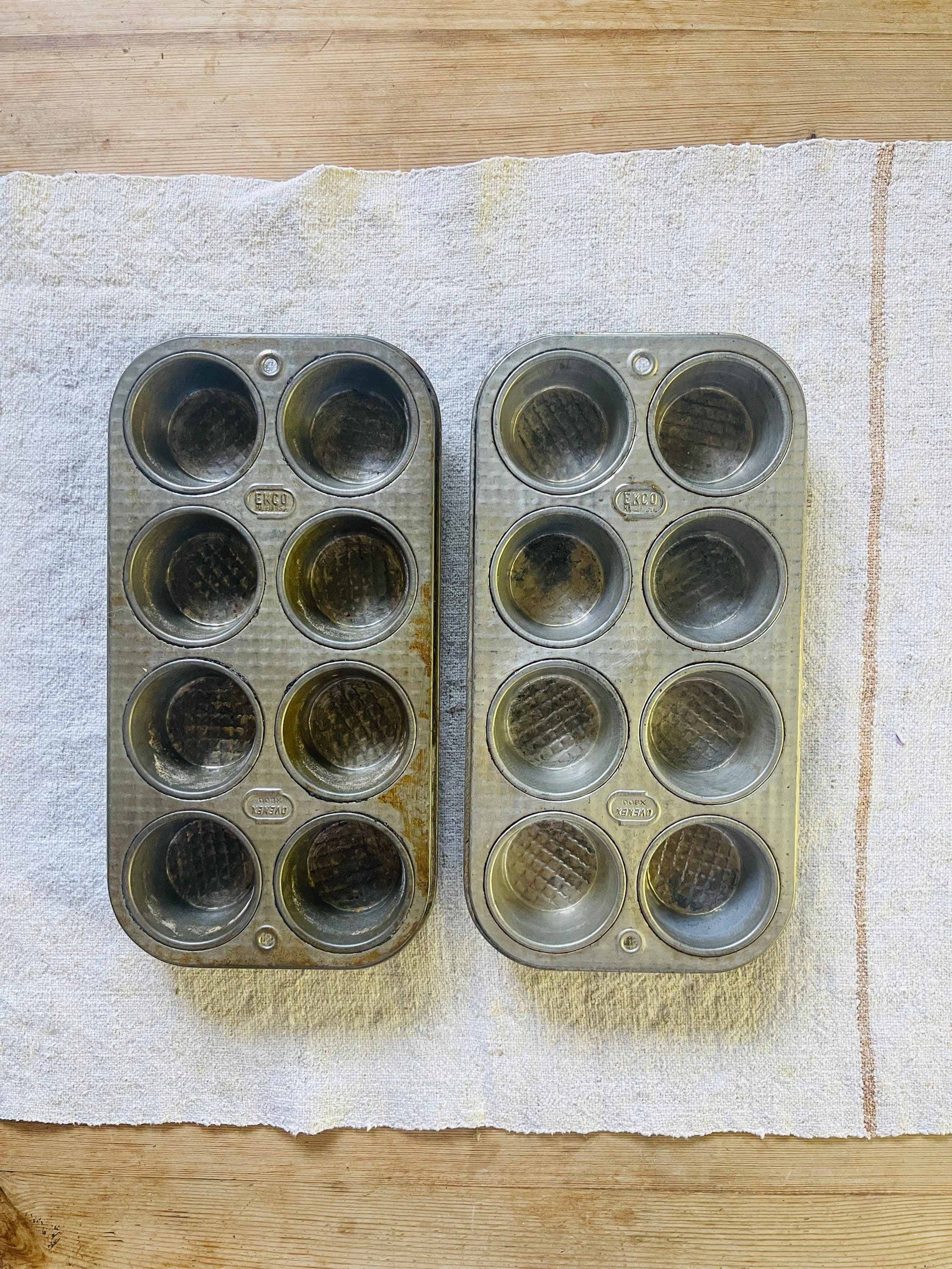 Two EKCO Ovennex 8 Cavity Muffin Baking Pan Ovennex X800 Mini Muffin Pan by EKCO USA Etsy UK