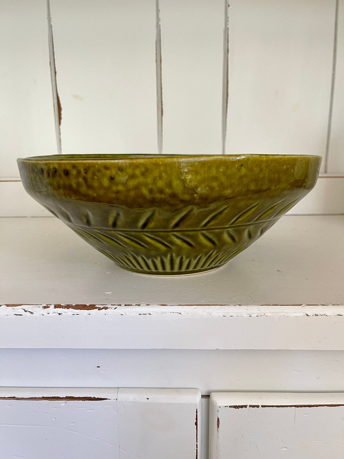 Covina Pasadena Pottery Green Bowl / Vintage Green Bowl Etsy