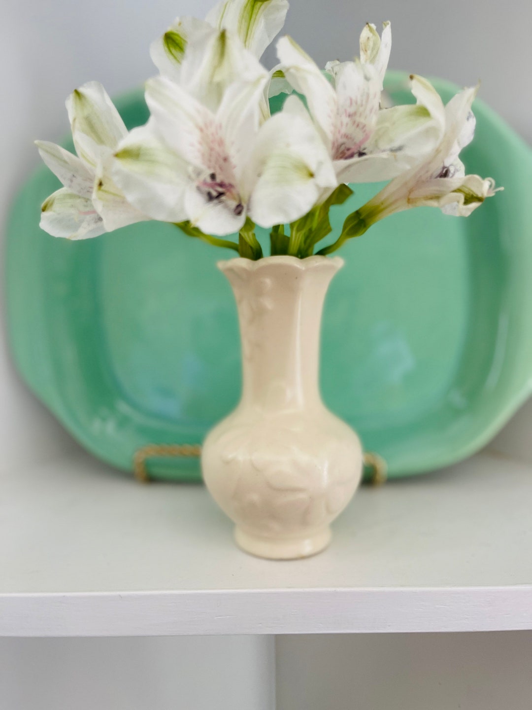 Vintage off White Vase Marked USA / Mccoy Mid Century Art Etsy