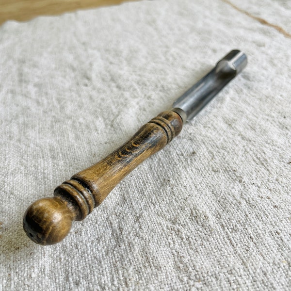 Authentic Primitive Vintage Monopol Apple Corer with Wood Handle, Vintage Edelstahl Rustfrei Wood Handle Utensil