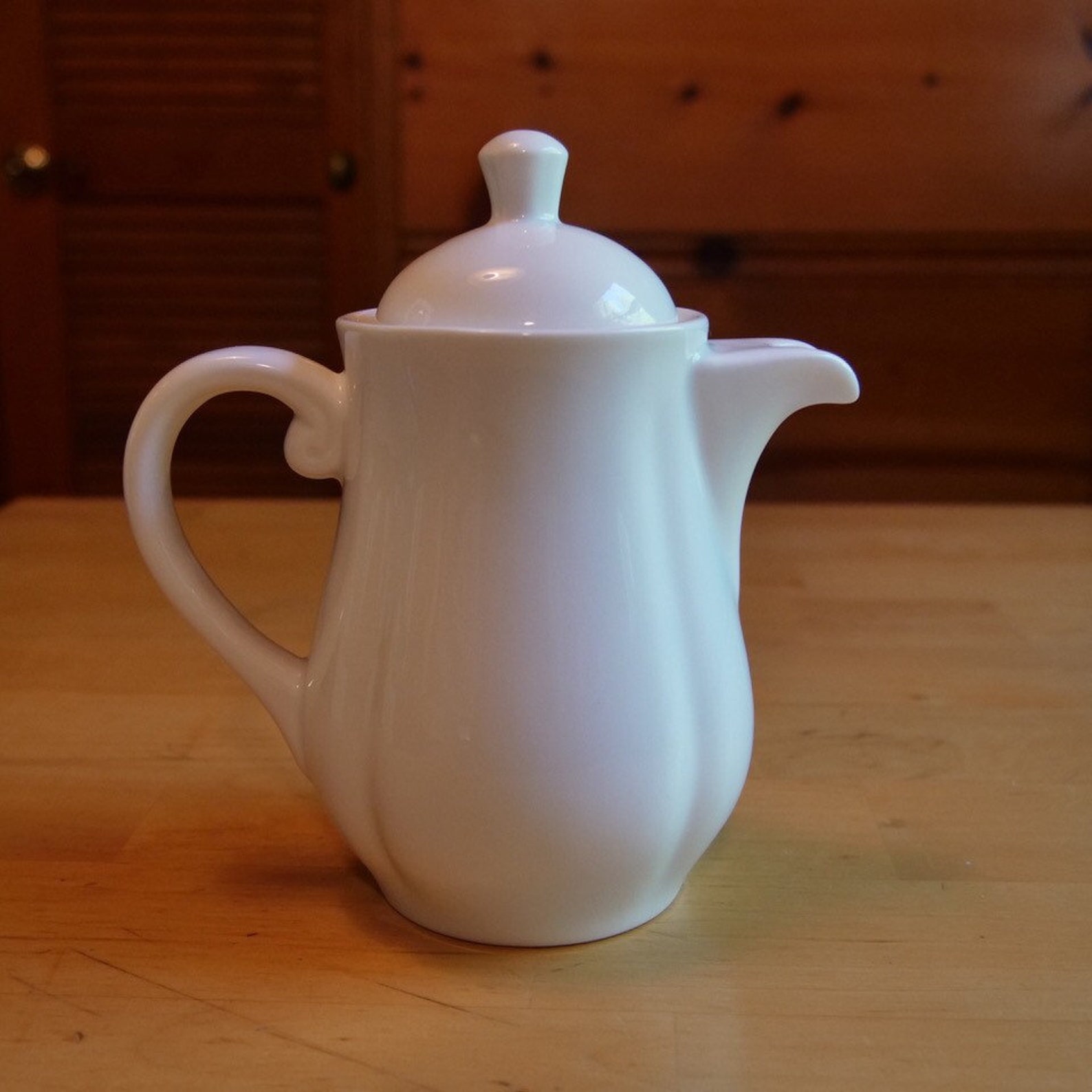 Vintage White pitcher by Dudson Fine China Teapot or Coffee Etsy