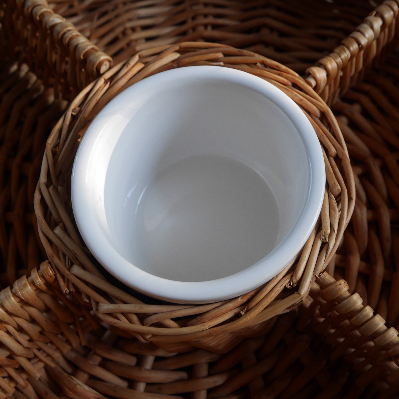 Vintage Wicker Chip and Dip Basket Tray Woven Rattan Basket Etsy