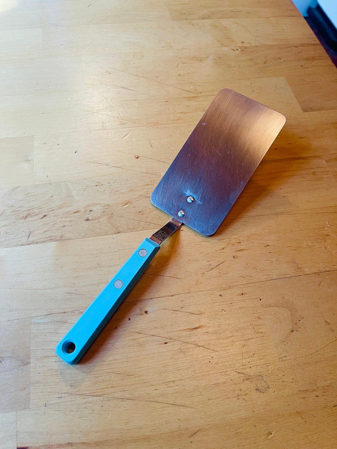 Vintage EKCO Stainless Steel Spatula With Turquoise Blue Etsy