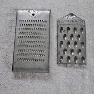 Vintage Metal Grater, All In One Vintage Shredder Grater