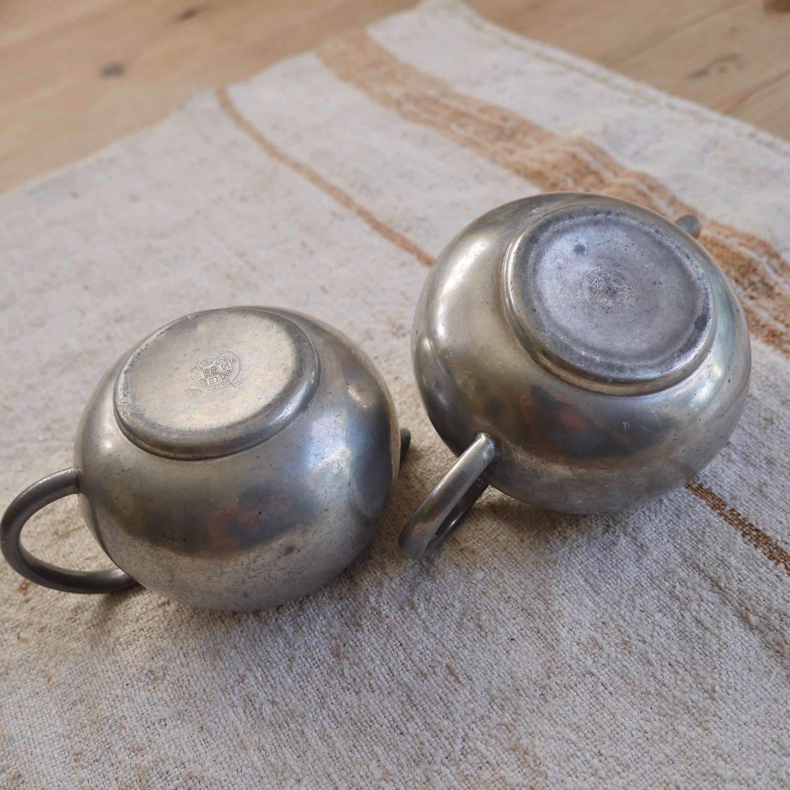 Vintage Mid Century Royal Holland Pewter Cream and Sugar Set / Etsy