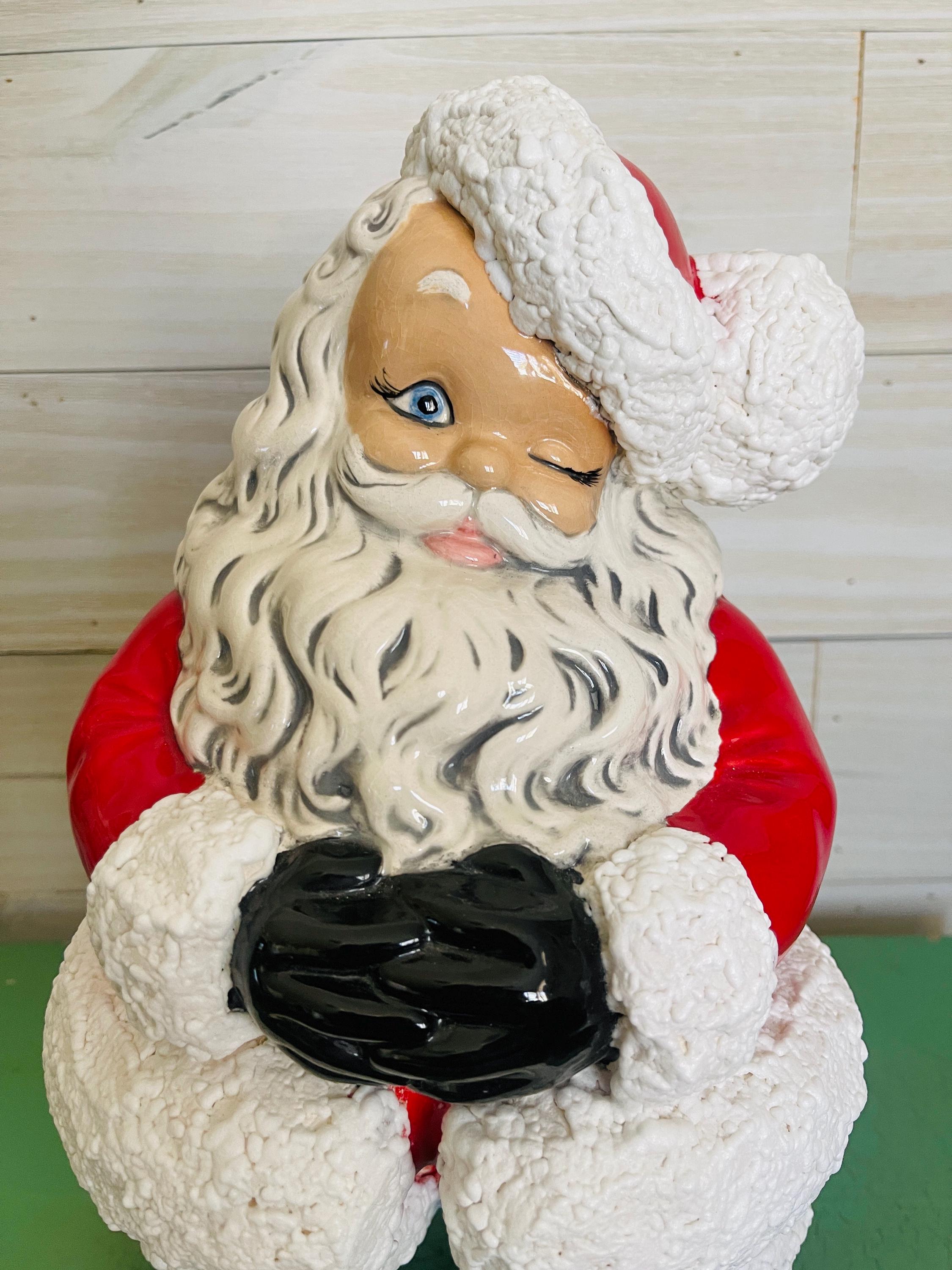 Vintage Atlanta Mold Ceramic Santa Claus - Winking Eye, 1980s - Etsy