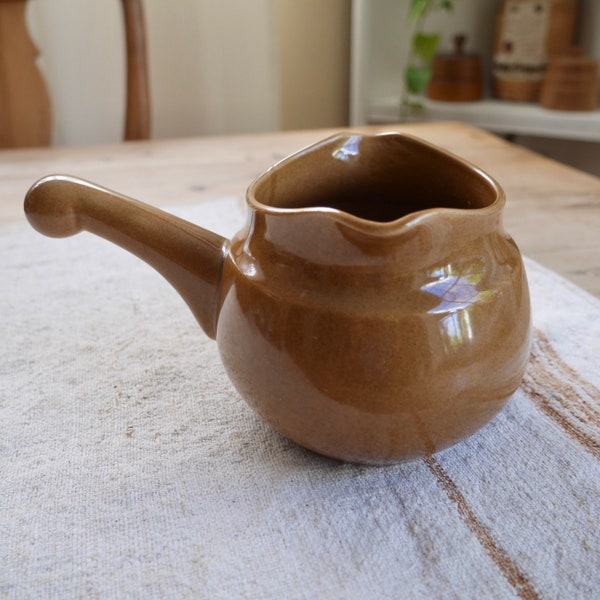 Vintage Fashion Manor Stoneware Gravy Boat Japan / Brown Double Sided Stoneware Gravy Boat made in Japan