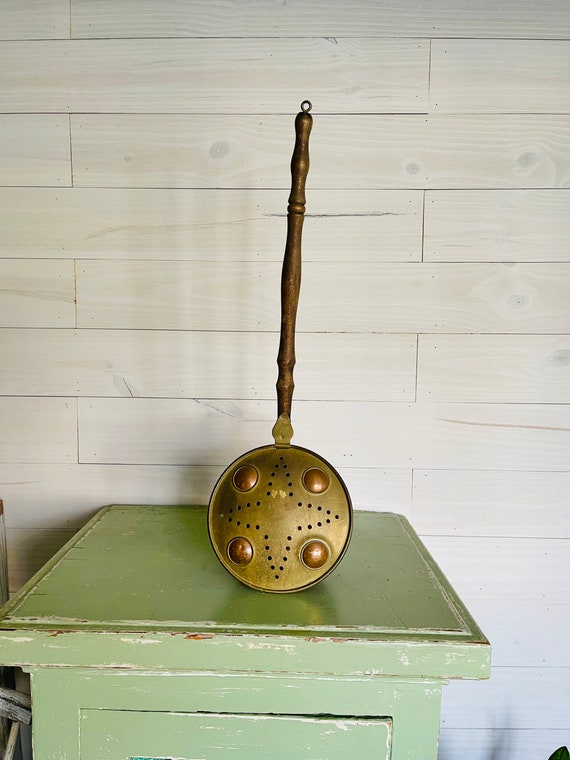 Primitive Antique Copper Popcorn Popper or Chestnut Roaster Etsy