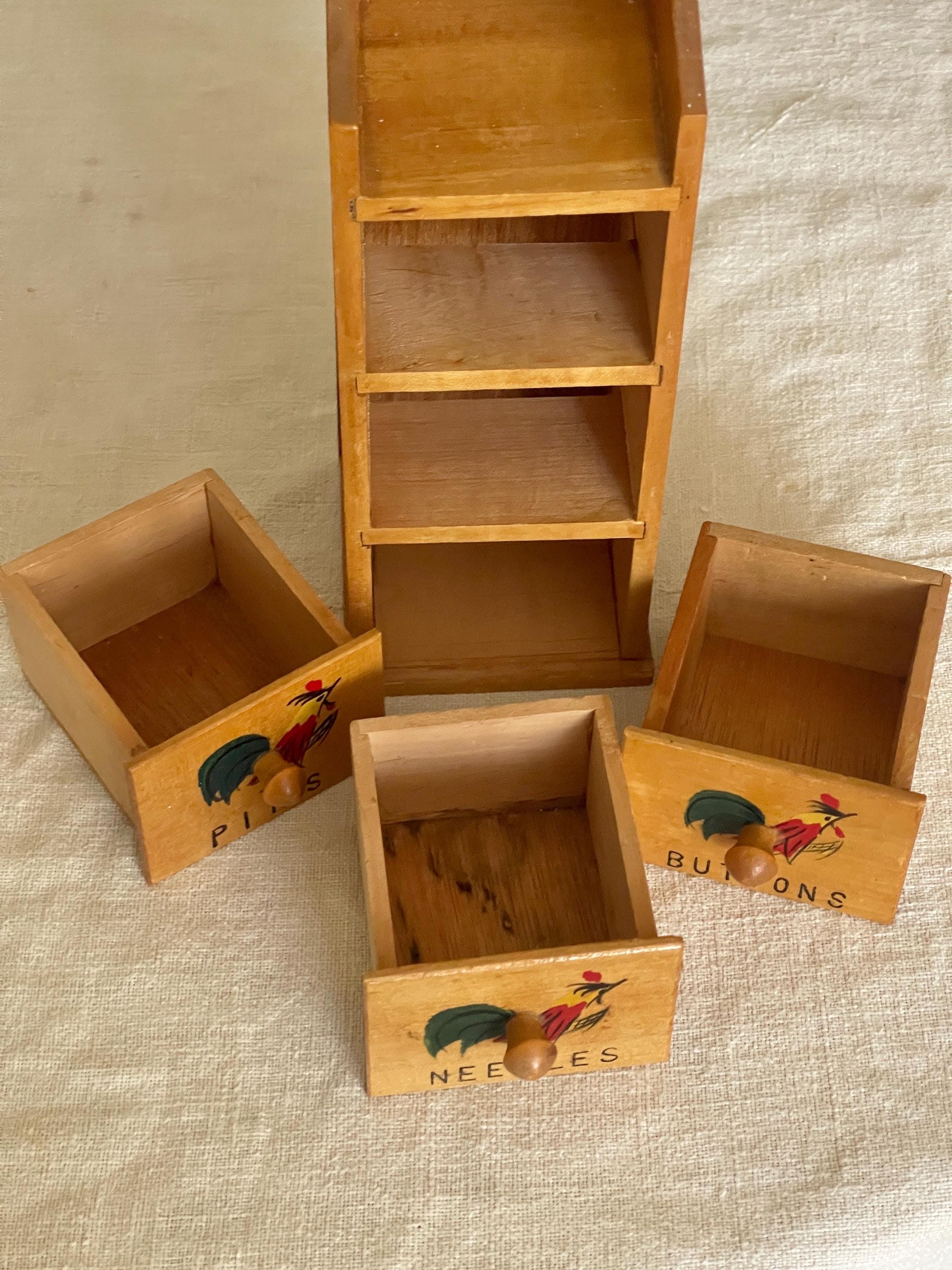 Vintage Wooden Sewing Drawers Napco Japan / Small Chest of Vintage Wooden Sewing Drawers Napco Japan / Small Chest of
