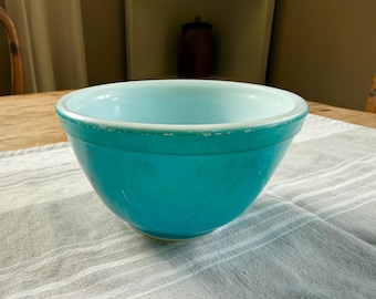 Bol à mélanger bleu primaire en pyrex vintage 401 - 1,5 pinte