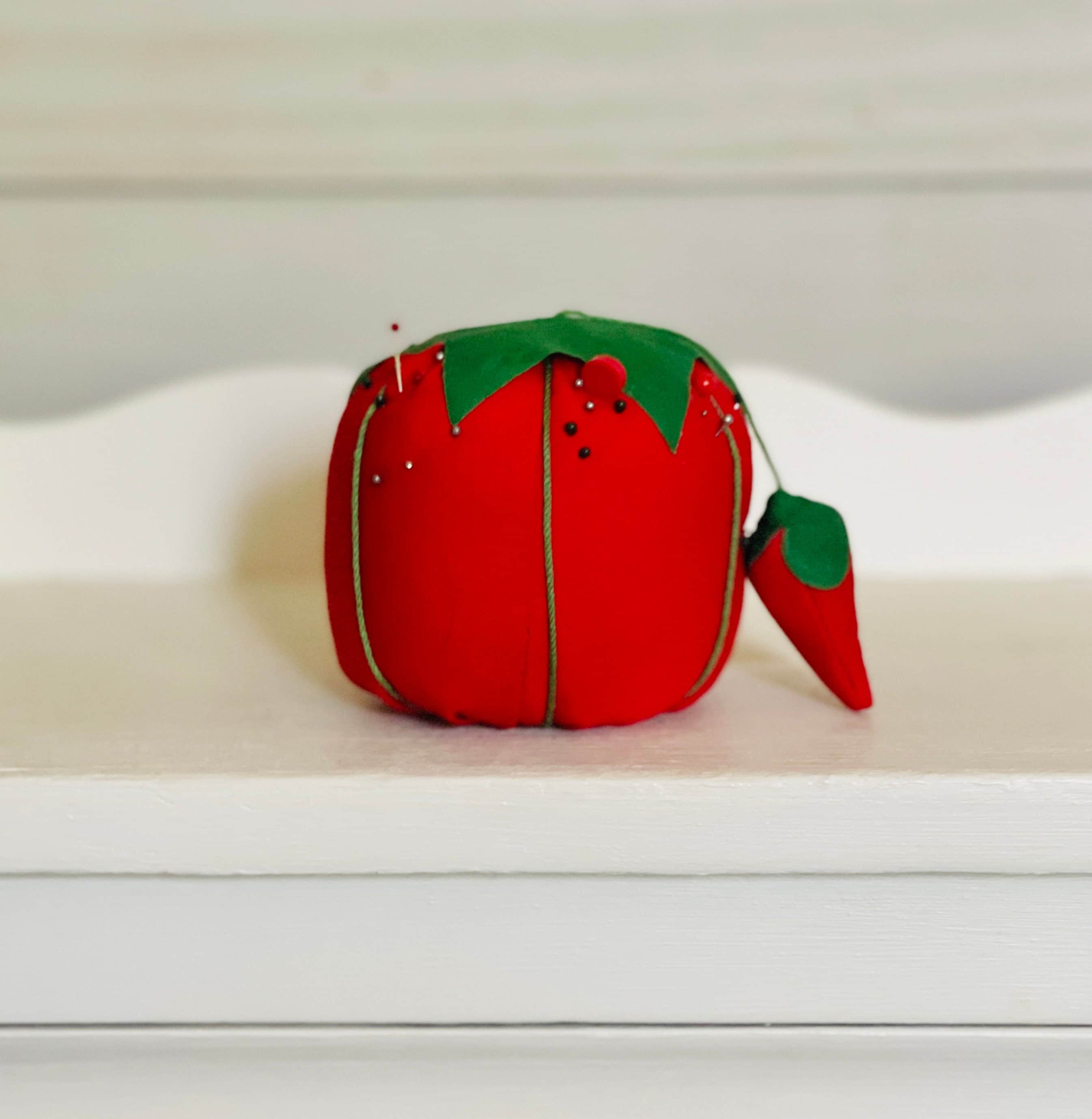 Large Tomato Pin Cushion Dritz Sewing Pin Cushion Tomato Strawberry Emery  Sewing Notions Sewing Tools Sewing Supplies 
