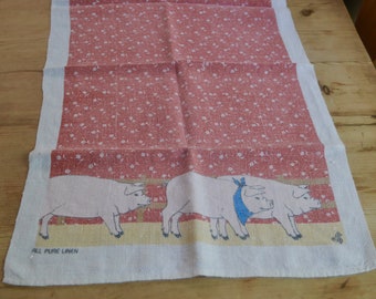 VTG STEVENS WEBSTER WEFT Linen/Cotton Towels New/Old Stock 16.5" x 31" 1960s 