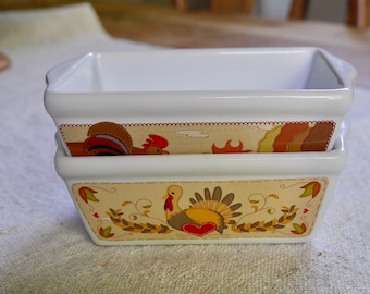 Two Mini Fall Loaf Pans, Vintage Fall Mini Bread Pans