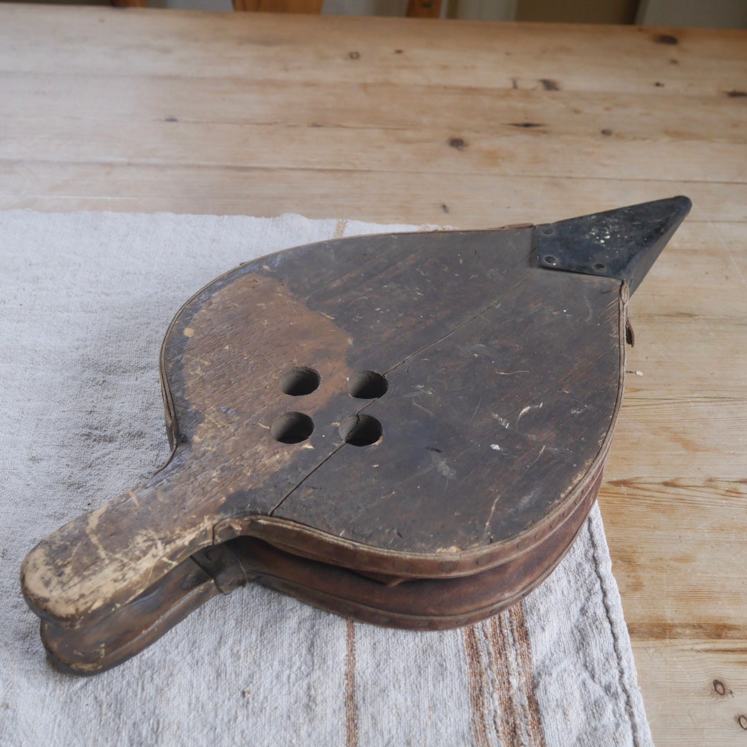 Hearthside Wood, Leather, Fireplace Bellows / Wooden Fire Blower