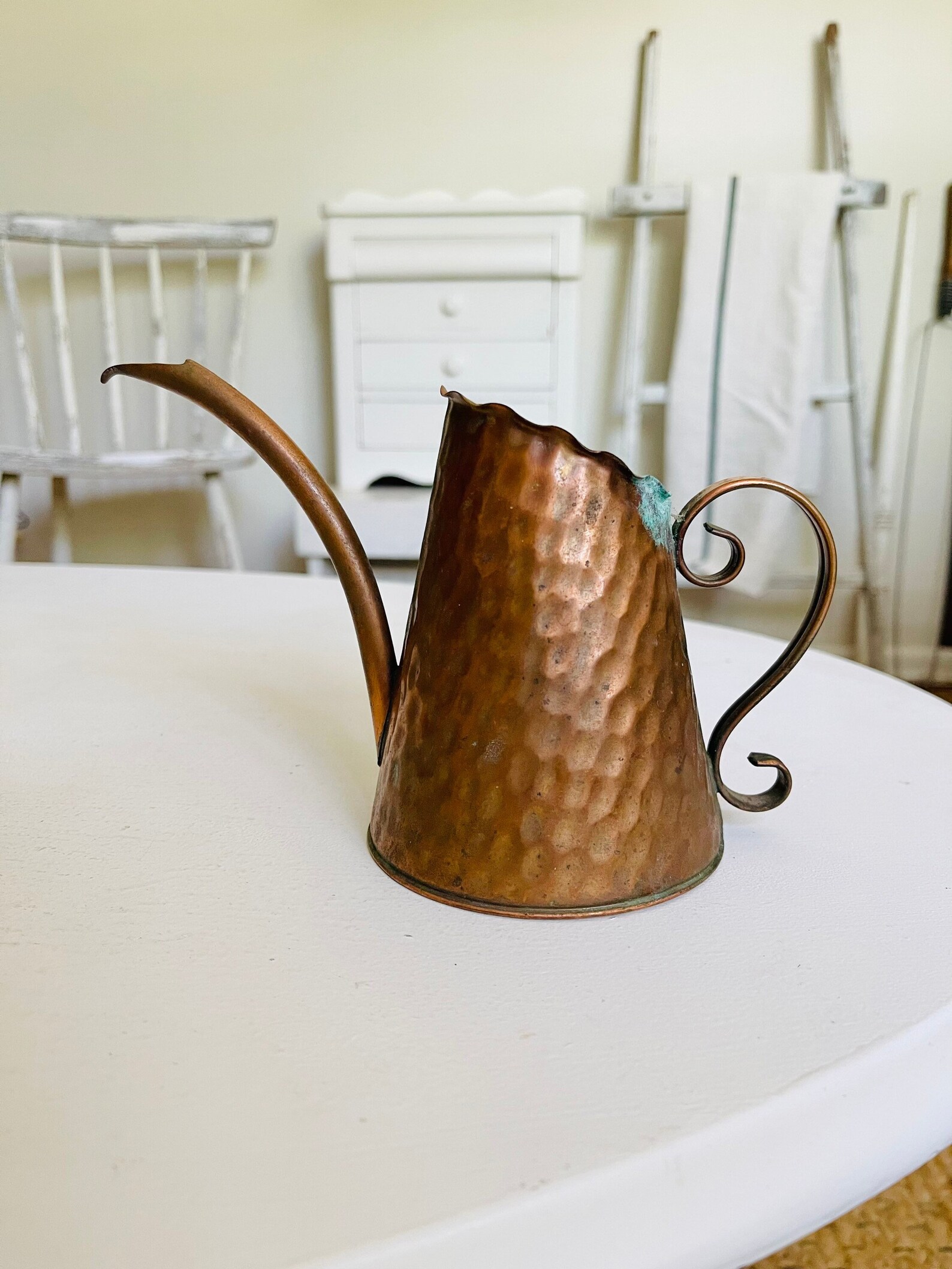 Rare Vintage Gregorian Hand Hammered Solid Copper Watering Can Etsy