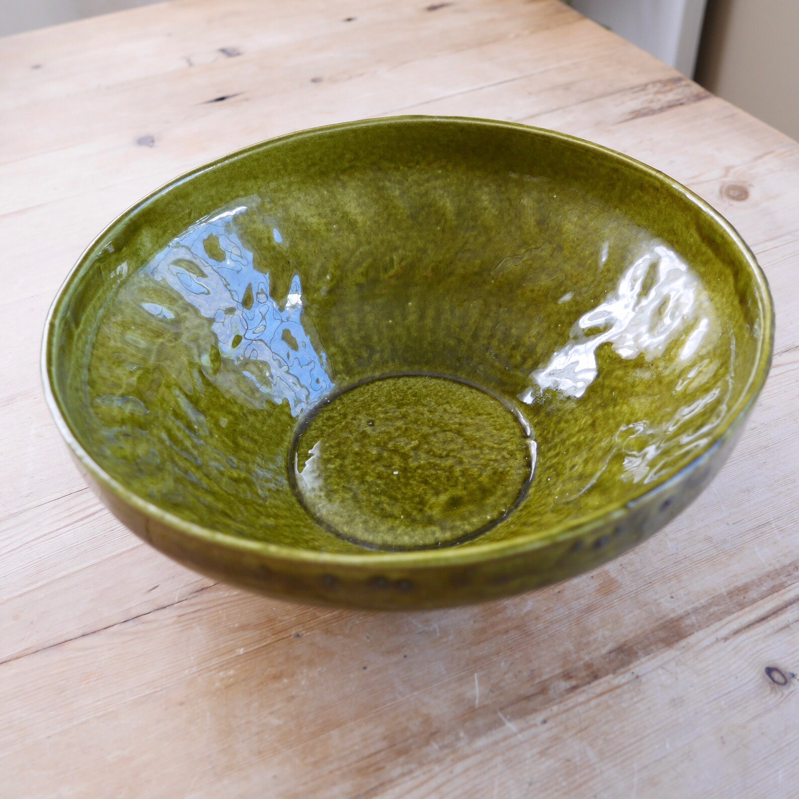 Covina Pasadena Pottery Green Bowl / Vintage Green Bowl Etsy