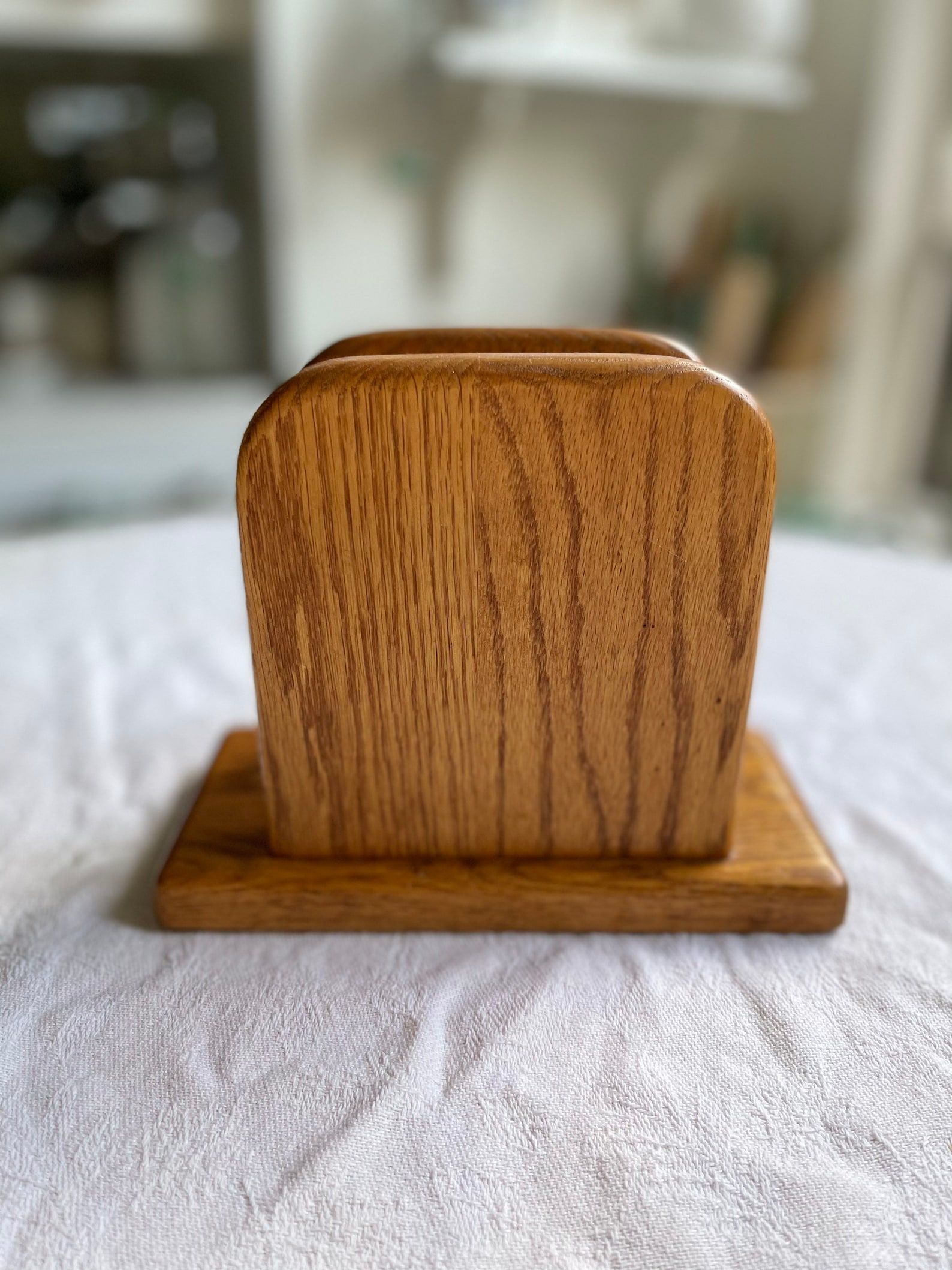 Vintage Wood Napkin Holder / Solid Wood Napkin Holder Etsy