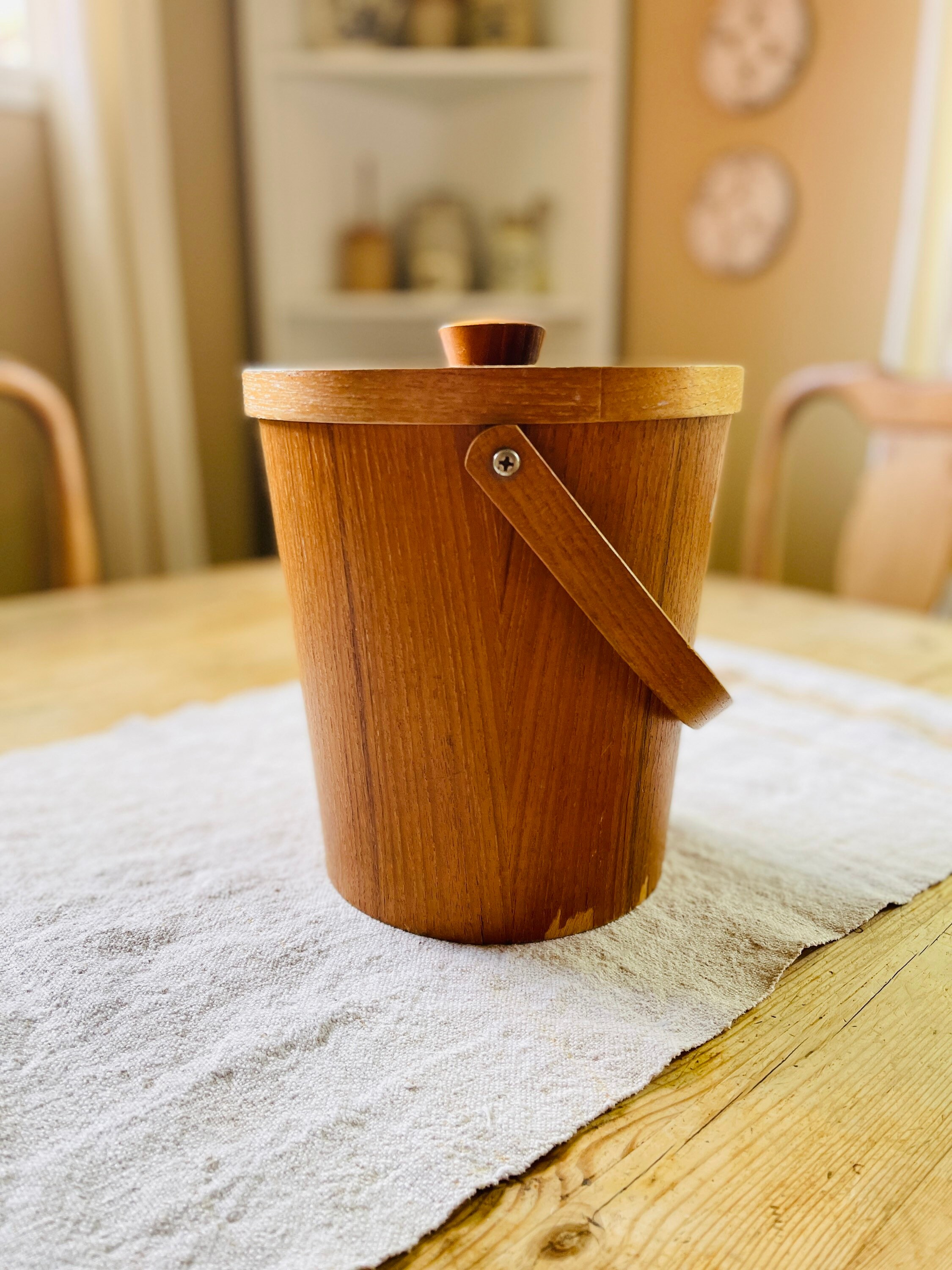 Wood Ice Bucket Made in Japan / Vintage Wood Ice Bucket Wood Ice Bucket Made in Japan / Vintage Wood Ice Bucket