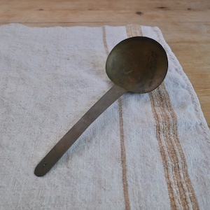 Antique Hand Forged Ladle Spoon / Blacksmith Hand Crafted Steel Serving Utensil