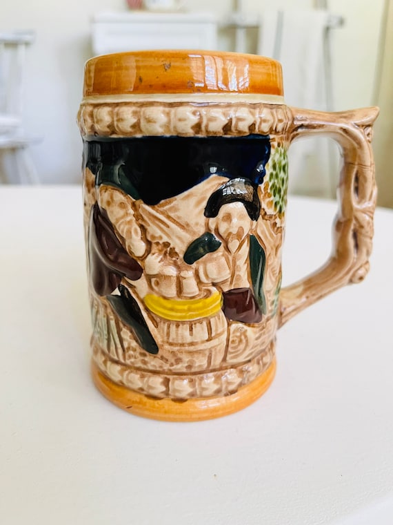 Vintage Japan Beer Stein – Hand Painted German Style Mug - Etsy
