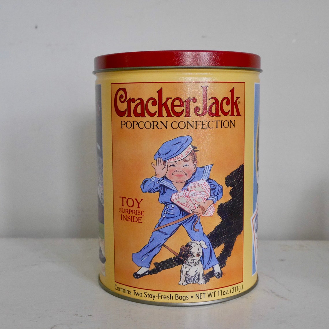 Cracker Jack Limited Edition Tin Can Popcorn Tin Can 1991 Etsy