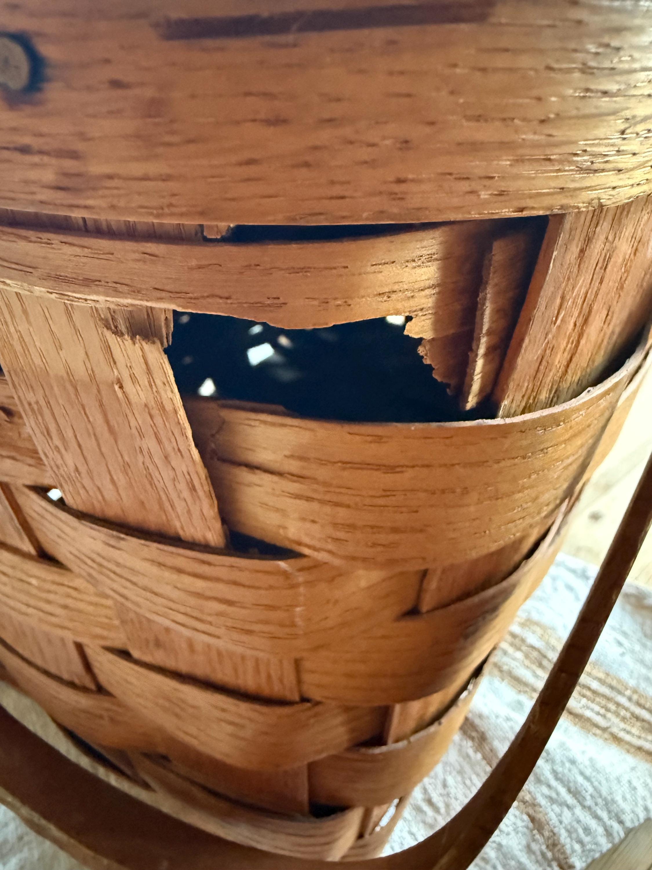 1950sアメリカ製 Jerywil Wov N-Wood ピクニックバスケット Large 1950s Vintage Wov-n-wood Picnic Basket by Jerywil With