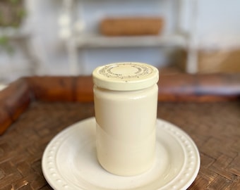 Vintage James Keiller & Son Dundee Marmalade Jar with Lid / Simple Primitive Crock Jar by Dundee 1797 England