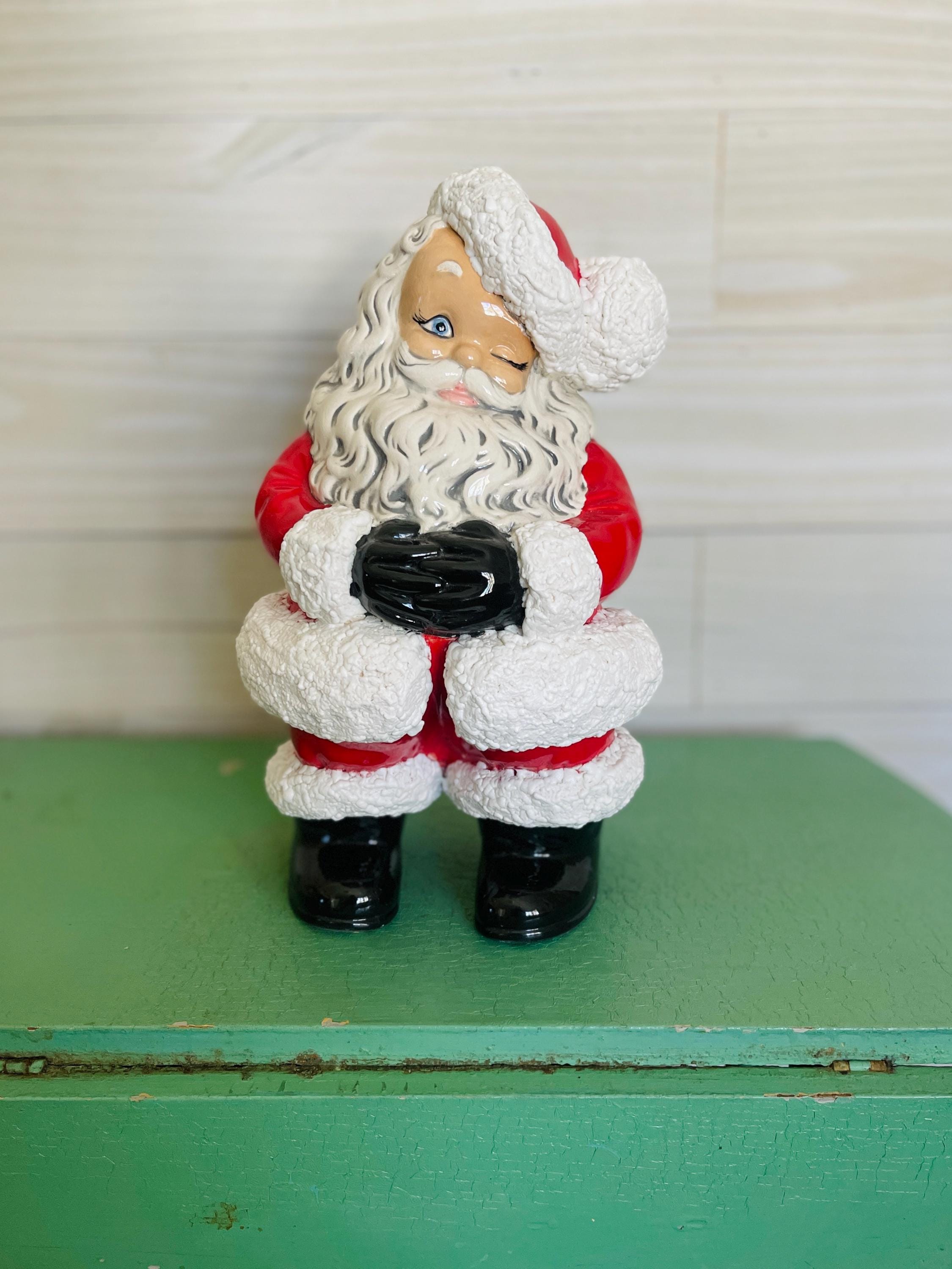 【新春セール①③】シンデレラアクアマリン＆ペリドット・ガーネット Vintage Atlanta Mold Ceramic Santa Claus - Winking Eye, 1980s - Etsy