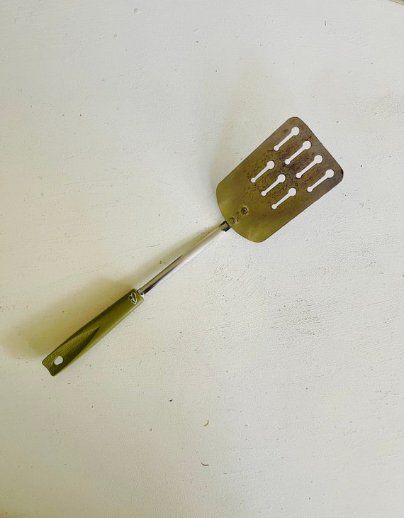 Vintage EKCO Spatula With Green Handle / Slotted Green Handle Etsy