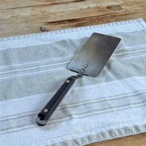 Authentic Vintage EKCO Stainless Vanadium Spatula with Black Handle