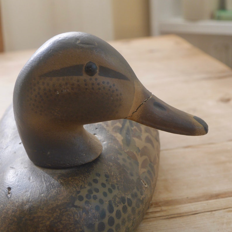 Vintage Duck Decoy From Decoys Unlimited Clinton Iowa / Rustic Etsy