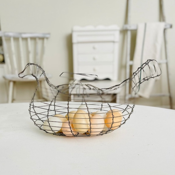 Wire Egg Basket Etsy