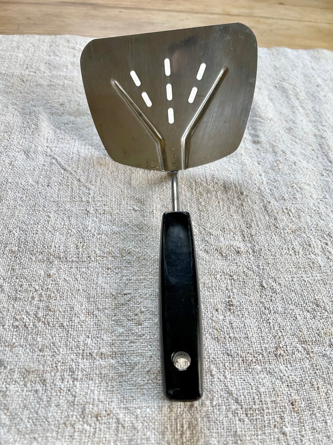 Vintage Foley Metal Spatula with Black Handle / Large Slotted Etsy