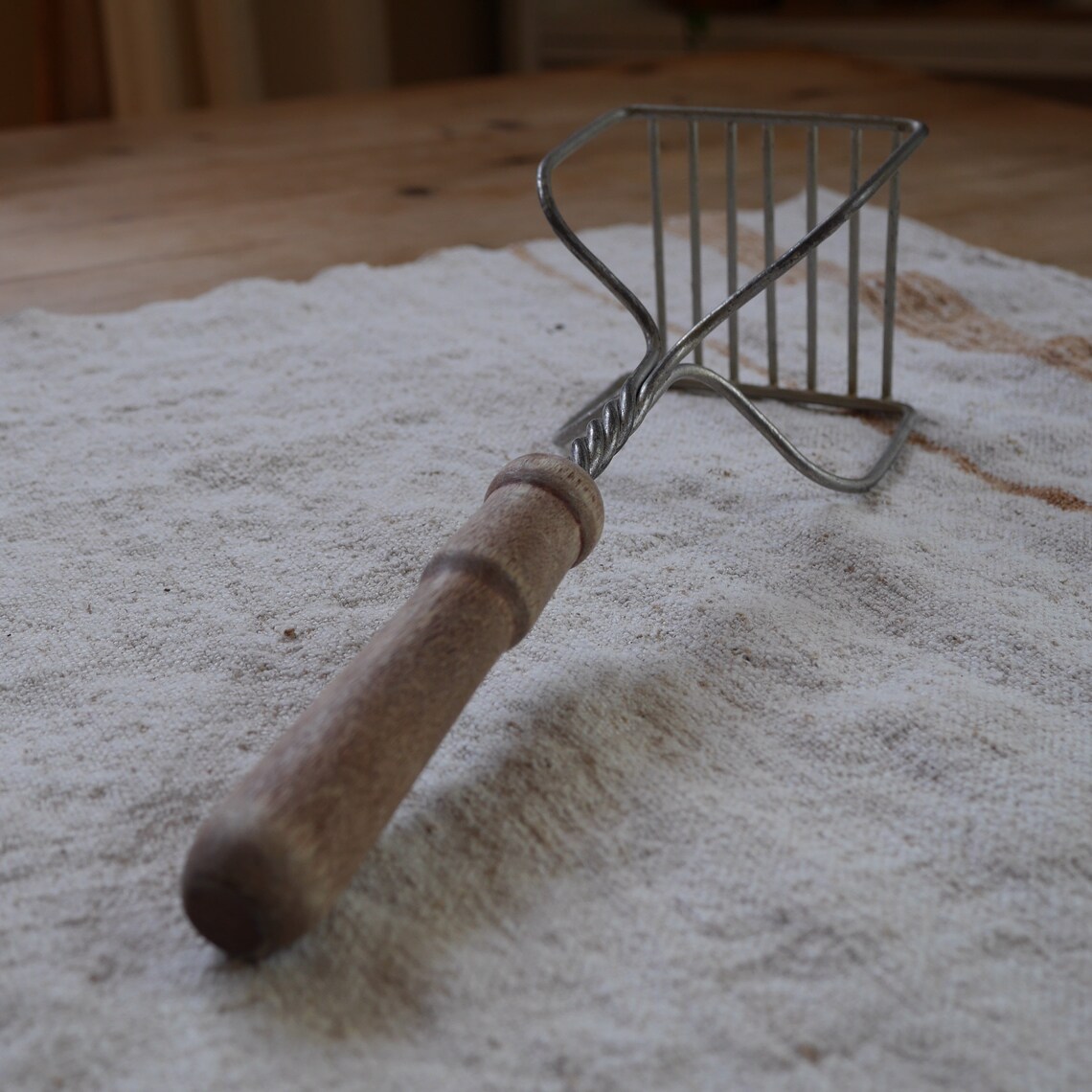 Authentic Vintage Wood Potato Masher / Primitive Masher With Etsy