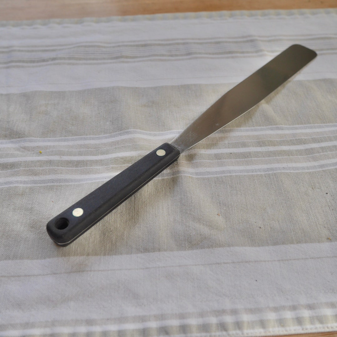 Rare Flint Stainless Cake Icing Spreader With Black Handle / Stainless