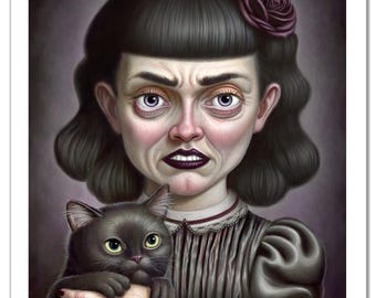 Dark Delilah with Damien 13" x 17" fine art print
