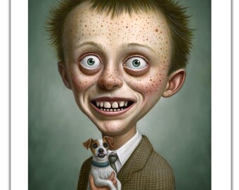 Freken Finn with Felix 11" x 14" fine art print
