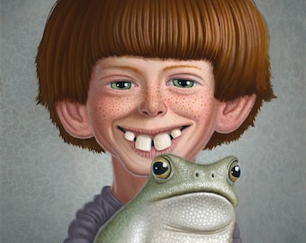 The Boy and the Frog  8" x 10" fine art print