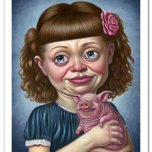 Stampa artistica affascinante Chelsea con Charlotte 13" x 17"