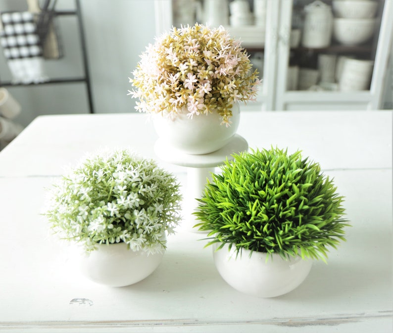 Greenery Arrangementmini Tiered Tray Greeneryfarmhouse Home Etsy