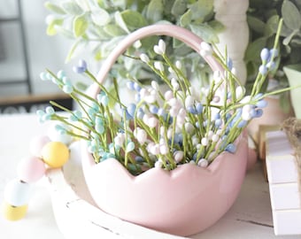 Flower Stems-Pastel Easter Flowers-Flower Decor-Spring Decor-Floral-Flowers-Spring-Pastel-Tier Tray-Holiday-Easter Decor-Tier Tray Decor