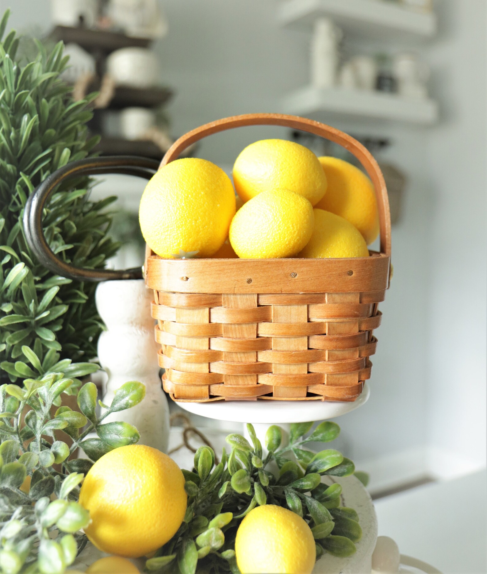 Lemon Basketsummer Decorlemon Decorlemonfruit Decorlemon Etsy