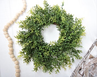 Greenery Wreath-Laurel leaf-Lemon Beuty Bush Leaf-Farmhouse-Artificial Wreath-Faux Greenery-Wall wreath-Fixer Upper-Window-Rae Dunn Display