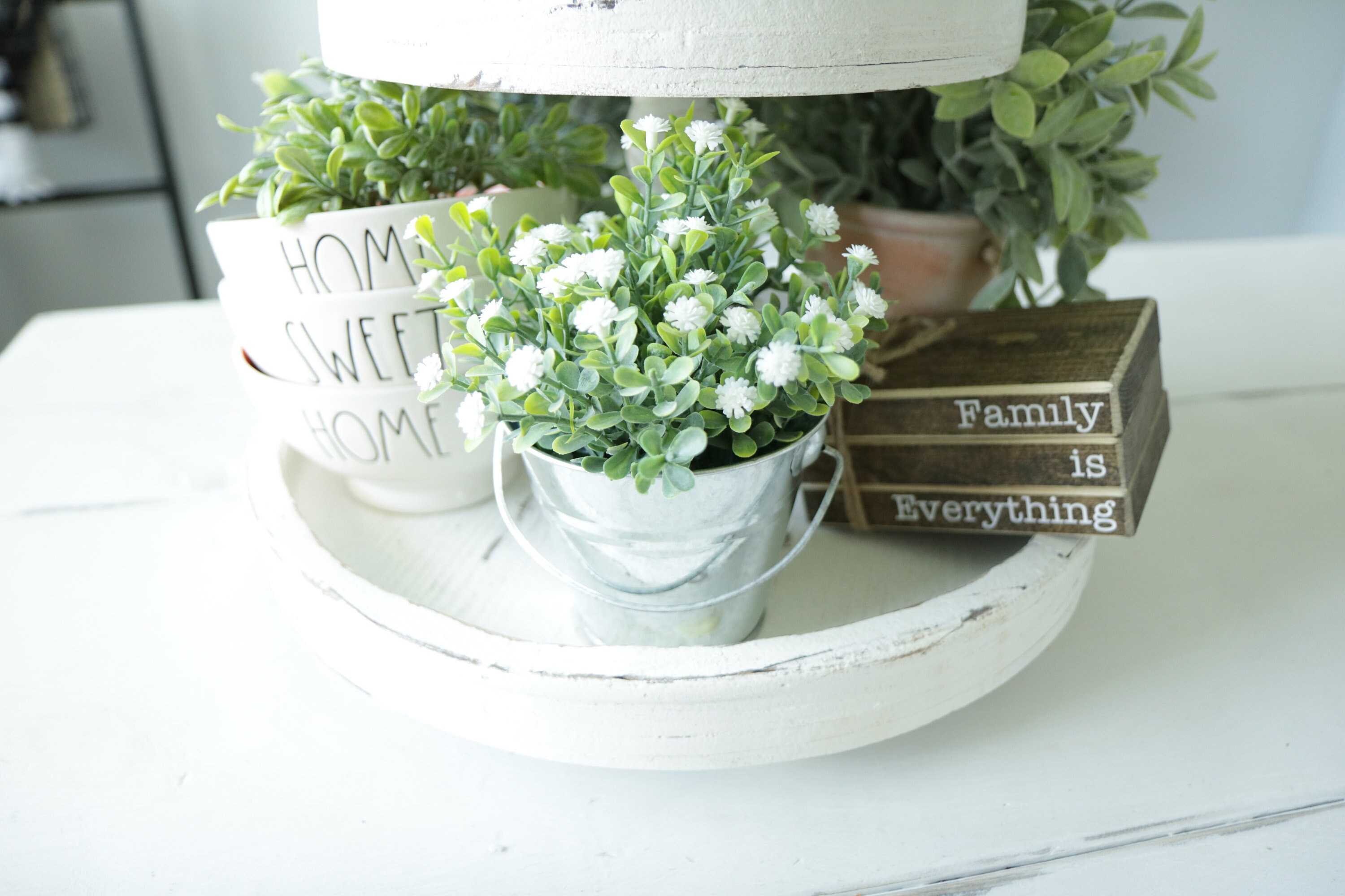 Greenery Arrangementtier Tray Farmhouse Decortier Tray Etsy UK